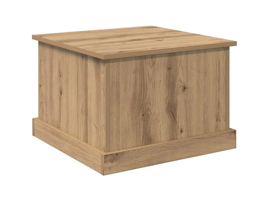 Table basse chêne artisanal 50 x 50 x 35 cm Bois d'ingénierie