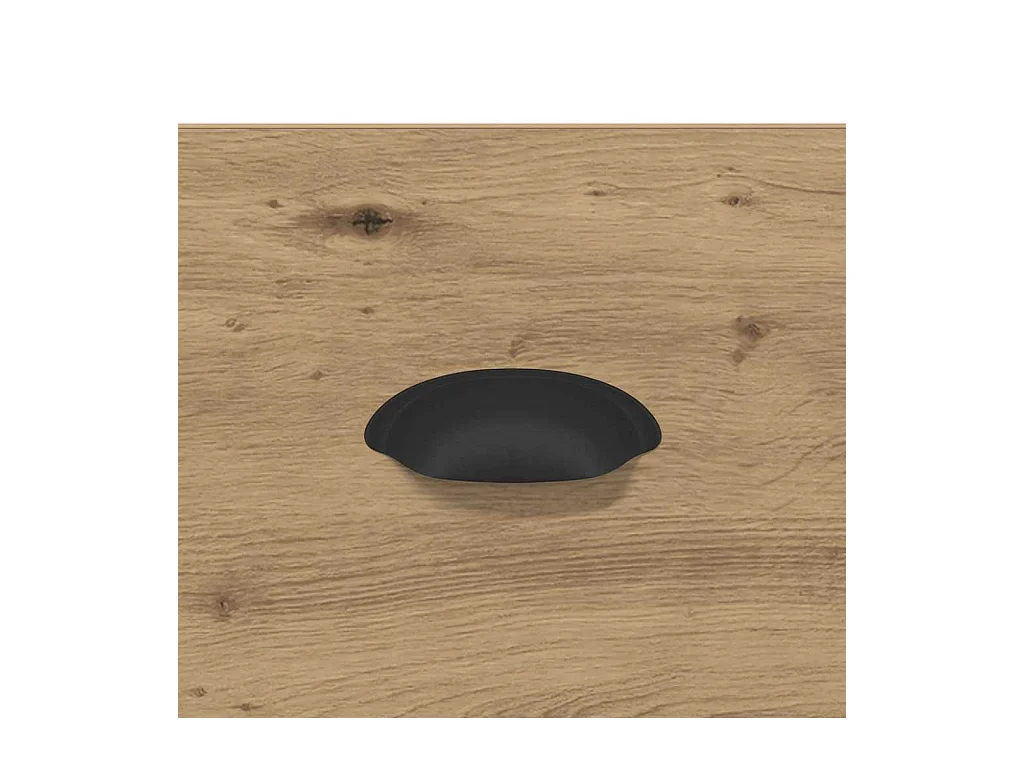 Table basse chêne artisanal 50 x 50 x 35 cm Bois d'ingénierie