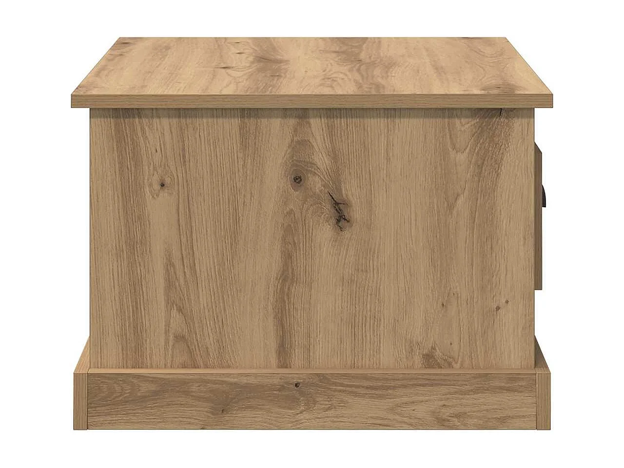 Table basse chêne artisanal 50 x 50 x 35 cm Bois d'ingénierie