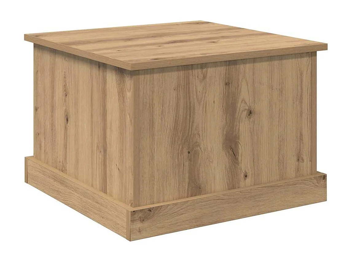 Table basse chêne artisanal 50 x 50 x 35 cm Bois d'ingénierie