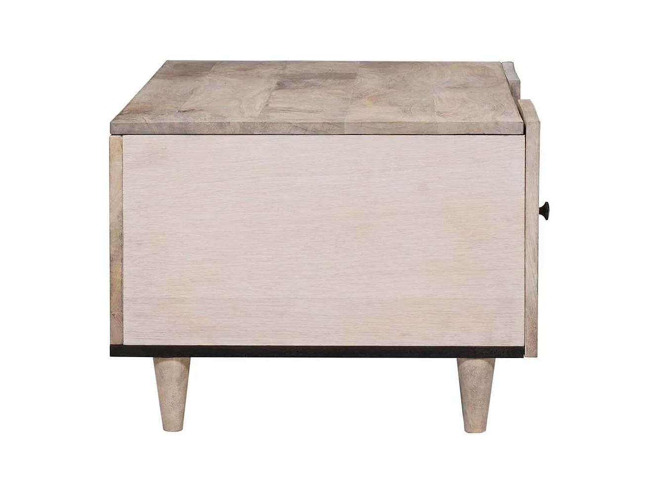 Table basse Beige 100 x 54 x 40 cm bois de manguier massif