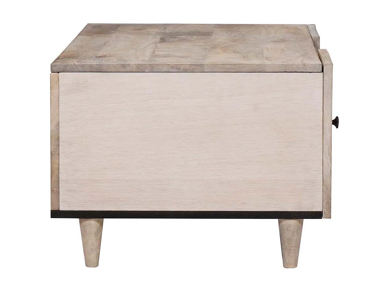 Mesa de centro com prateleira com porta Bege 100 x 54 x 40 cm