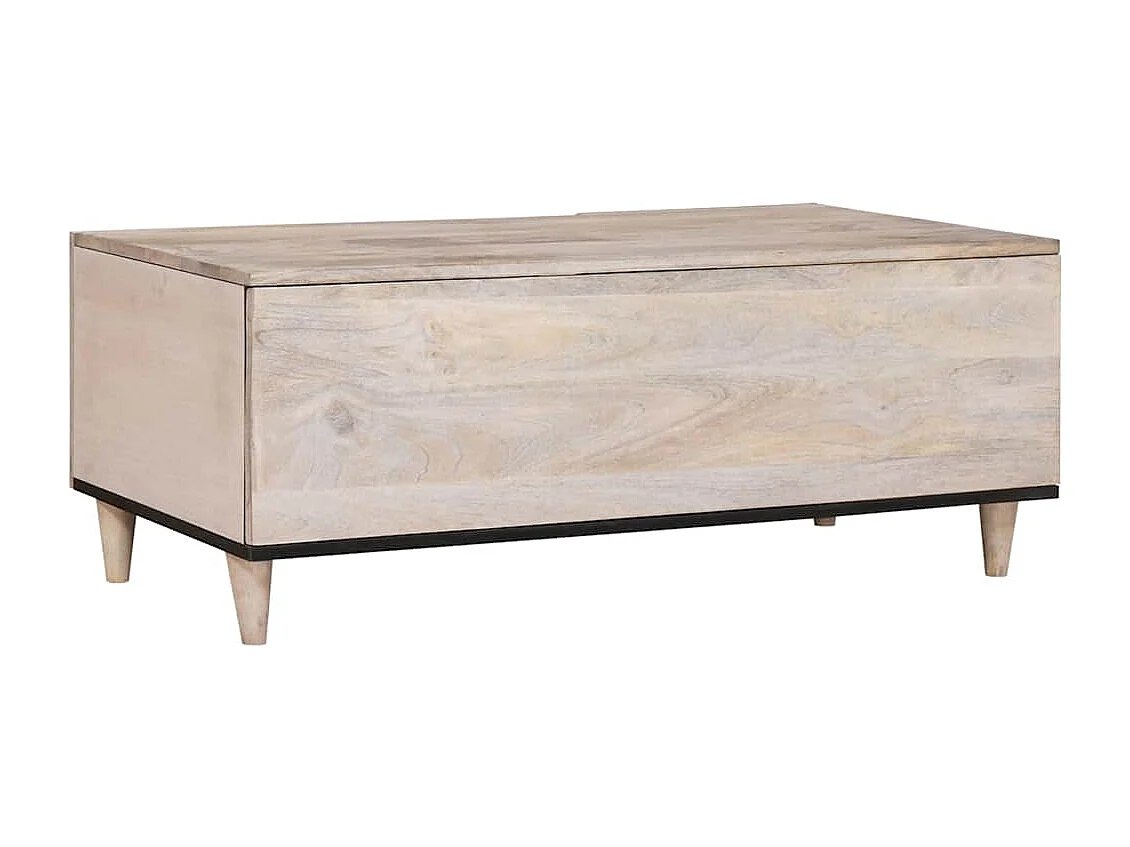 Mesa de centro com prateleira com porta Bege 100 x 54 x 40 cm