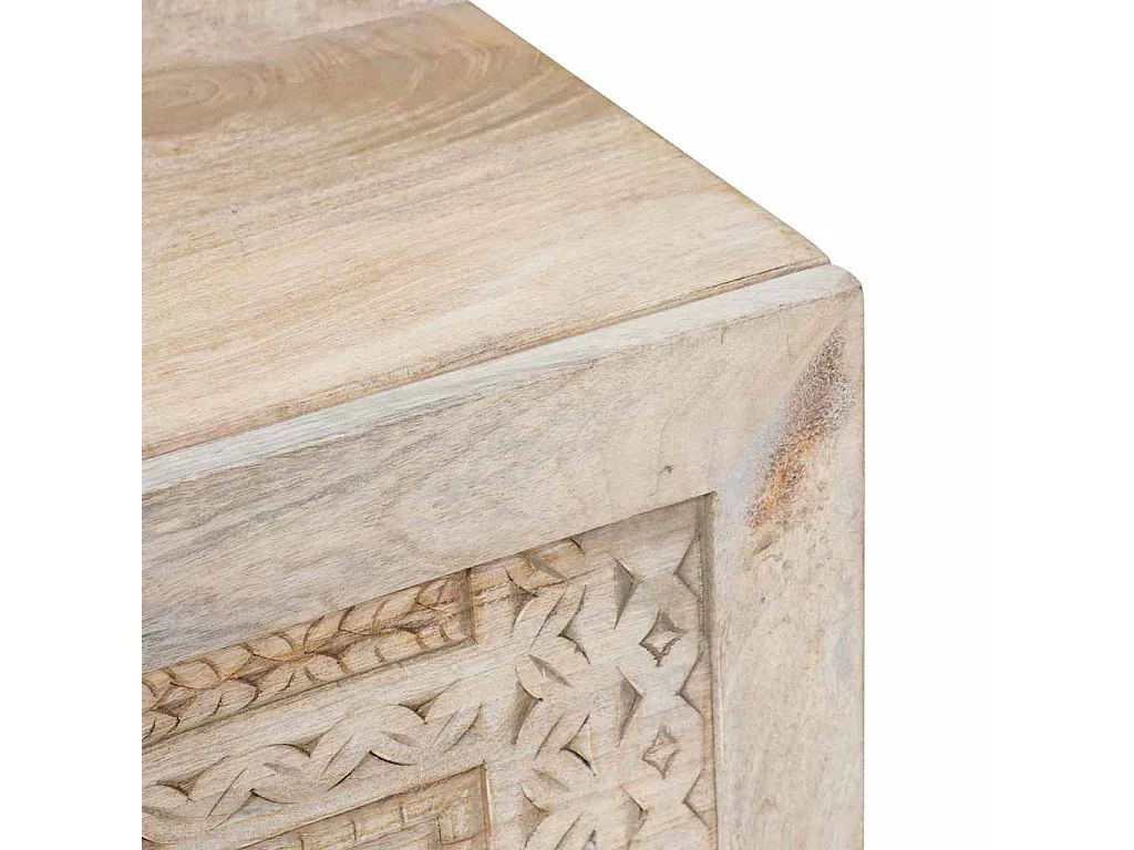 Mesa de centro com prateleira com porta Bege 100 x 54 x 40 cm