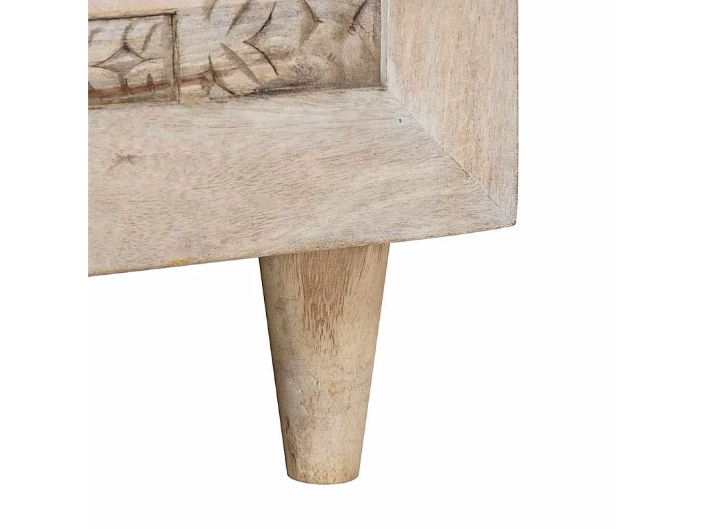 Mesa de centro com prateleira com porta Bege 100 x 54 x 40 cm