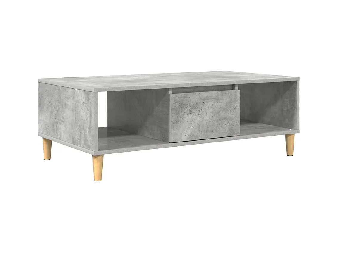 Table basse Gris béton 103,5 x 60 x 35 cm Bois d'ingénierie