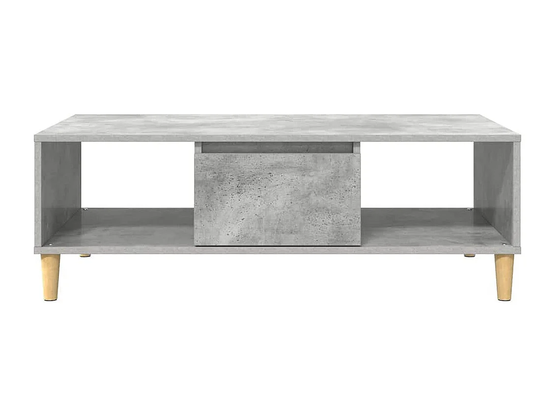 Table basse Gris béton 103,5 x 60 x 35 cm Bois d'ingénierie