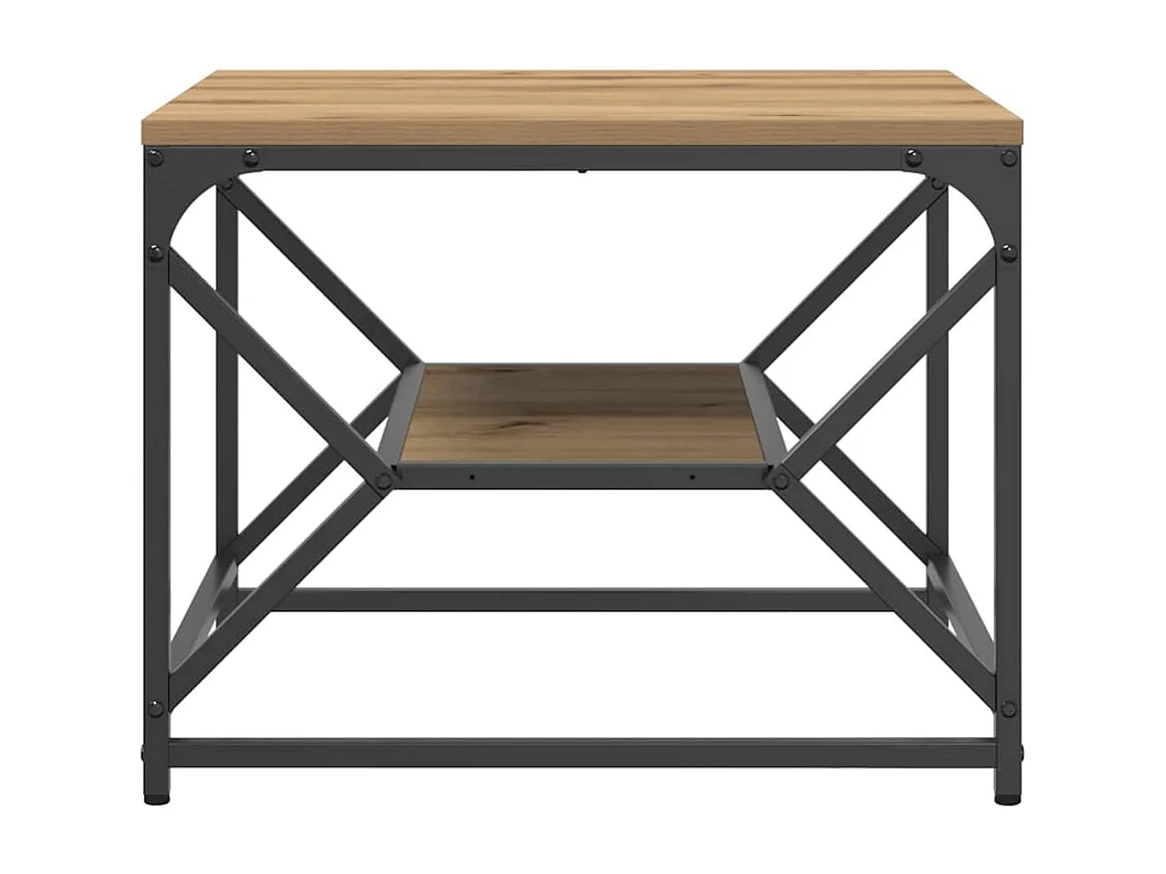 Salontafel artisanaal eikenkleurig 51 x 50 x 40 cm