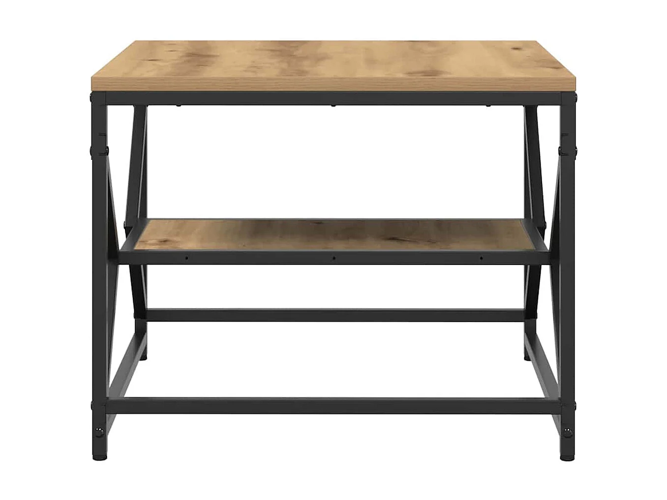 Salontafel artisanaal eikenkleurig 51 x 50 x 40 cm