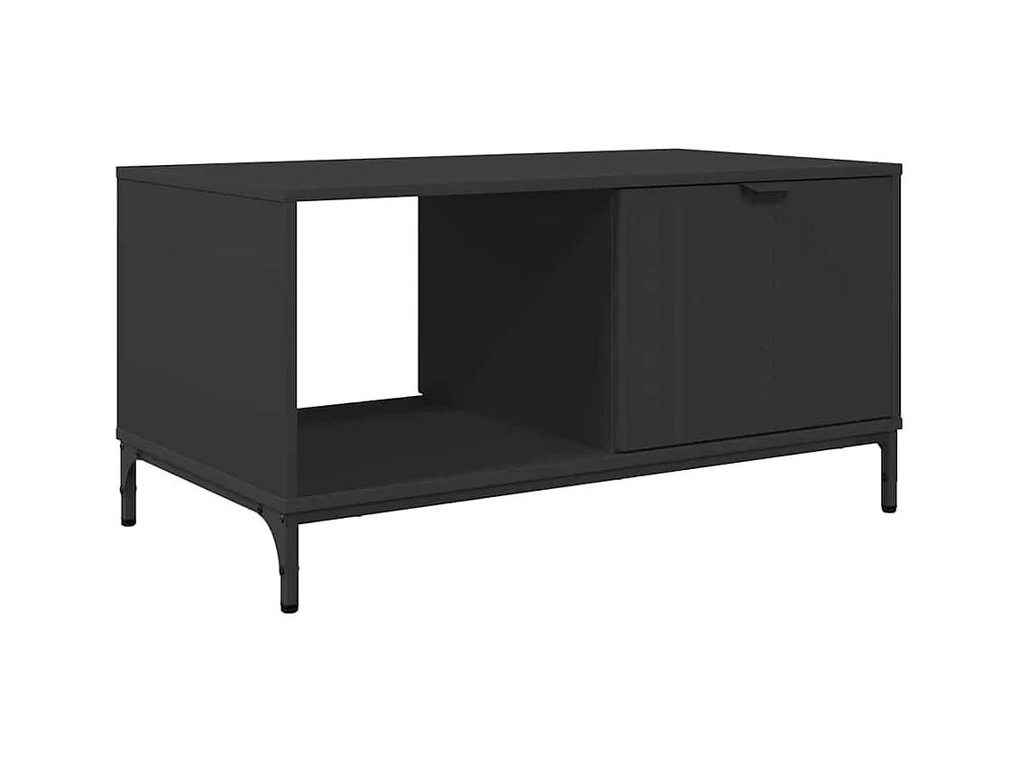 Table basse Noir 90 x 49 x 46 cm Bois d'ingénierie