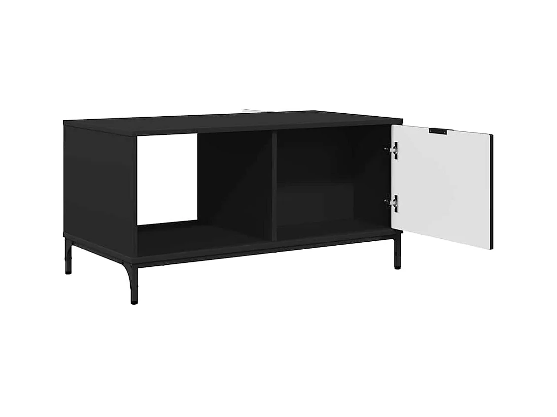 Table basse Noir 90 x 49 x 46 cm Bois d'ingénierie