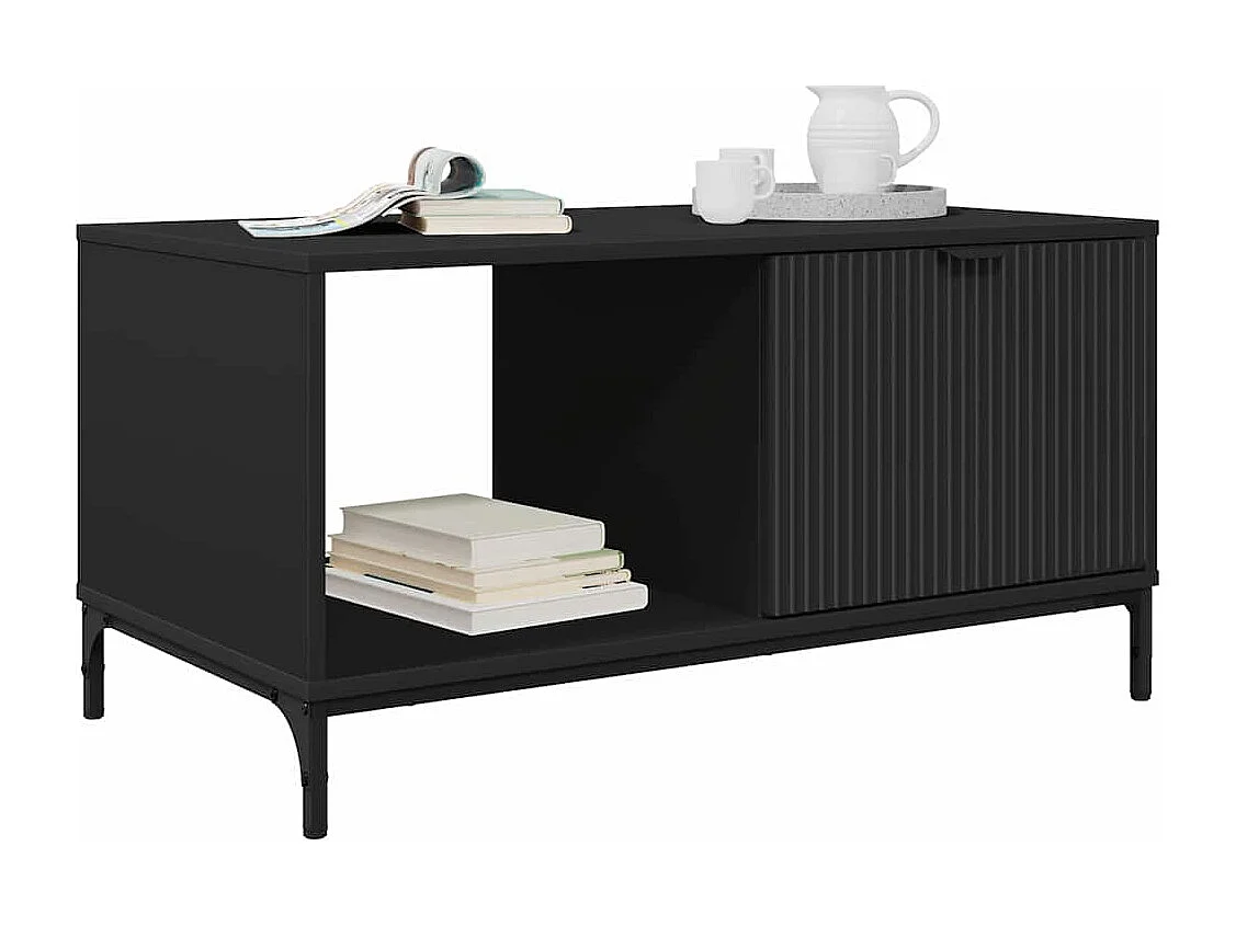 Table basse Noir 90 x 49 x 46 cm Bois d'ingénierie