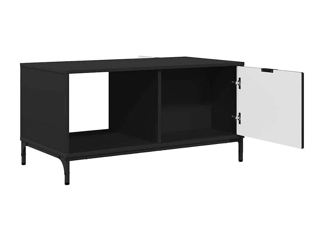 Table basse Noir 90 x 49 x 46 cm Bois d'ingénierie