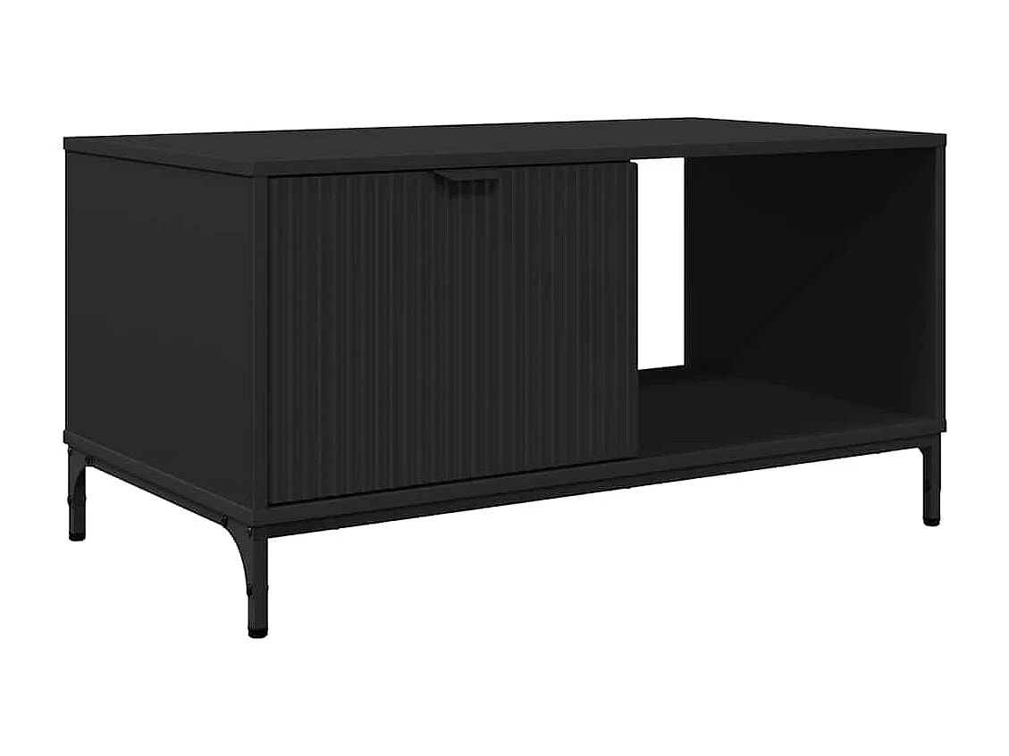 Table basse Noir 90 x 49 x 46 cm Bois d'ingénierie