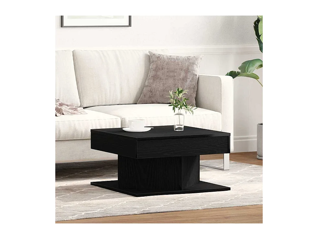 Table basse Chêne noir 57 x 57 x 30 cm Bois d'ingénierie