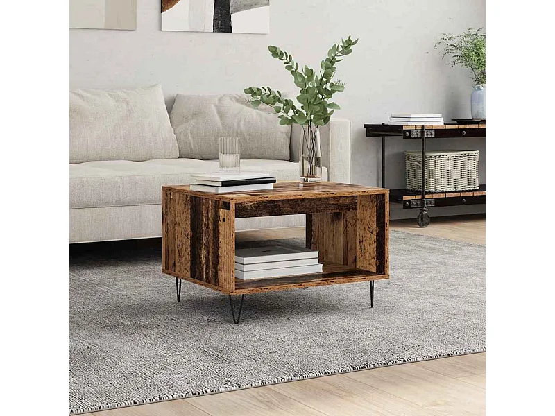 Table basse Bois ancien 60 x 50 x 40 cm Bois d'ingénierie