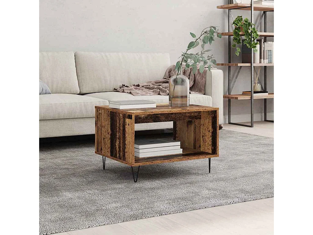 Table basse Bois ancien 60 x 50 x 40 cm Bois d'ingénierie