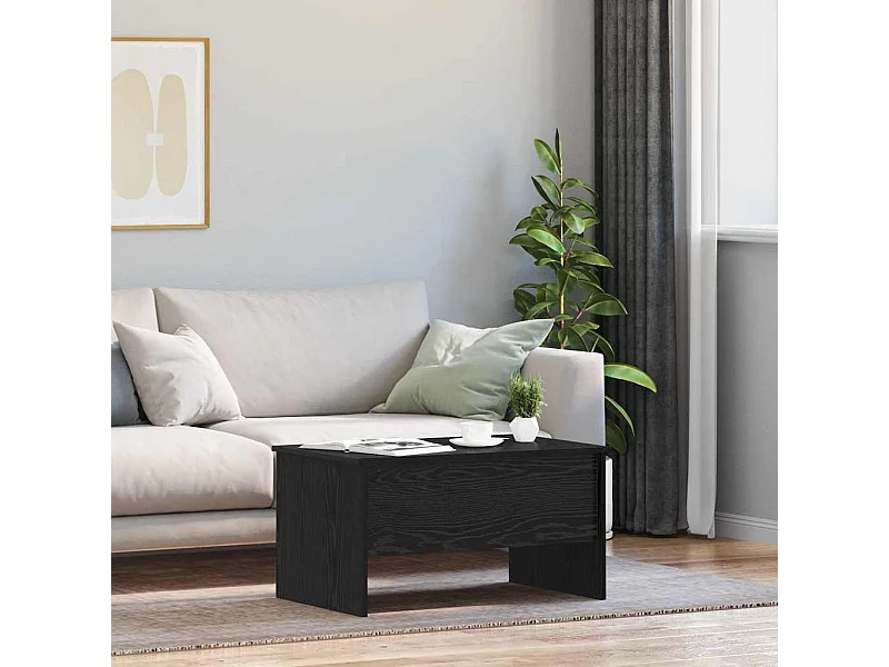 Mesa de centro Carvalho preto 80 x 50,5 x 42,5 cm