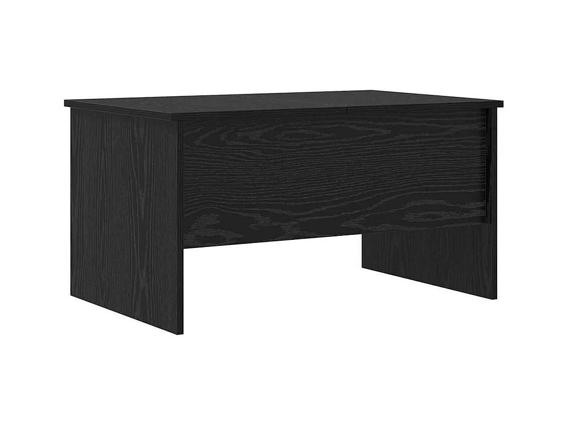 Salontafel Zwart eiken 80 x 50,5 x 42,5 cm Bewerkt hout