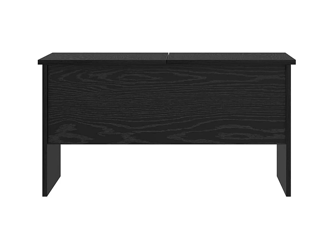 Salontafel Zwart eiken 80 x 50,5 x 42,5 cm Bewerkt hout