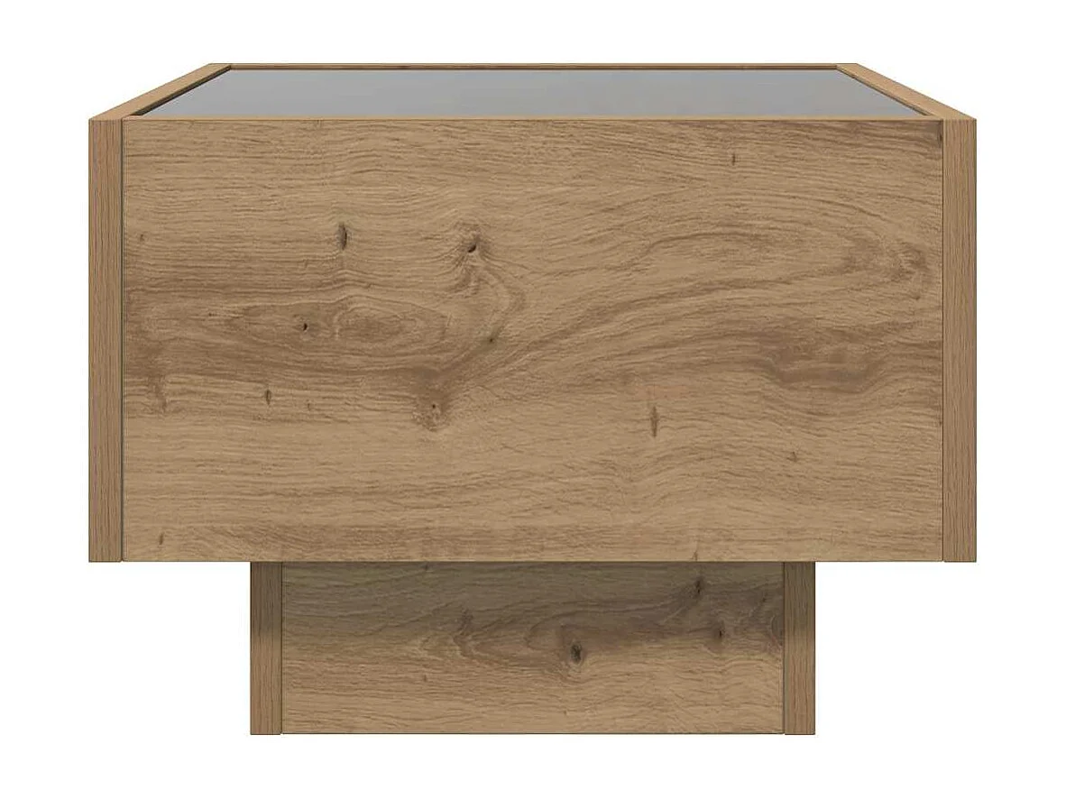 Table basse chêne artisanal 40 x 40 x 30 cm Bois d'ingénierie