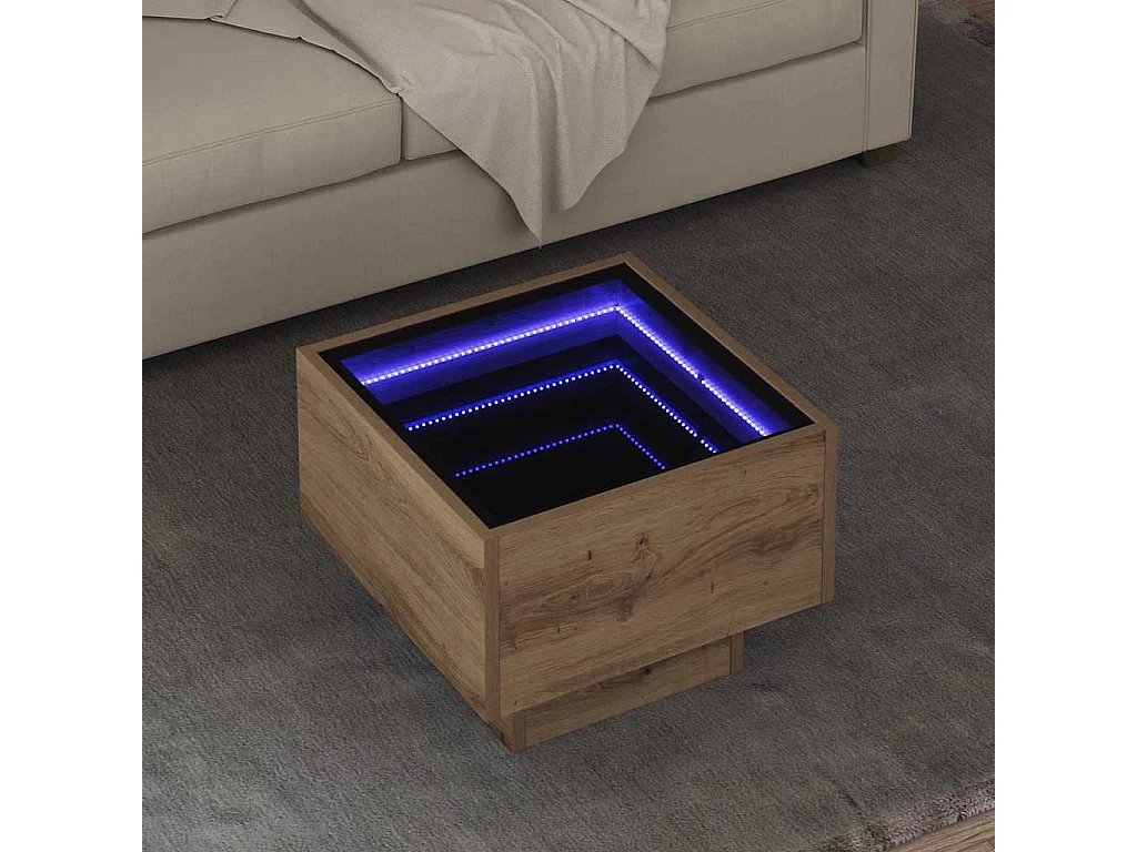 Mesa de Café Roble artisan 40 x 40 x 30 cm Madera contrachapada