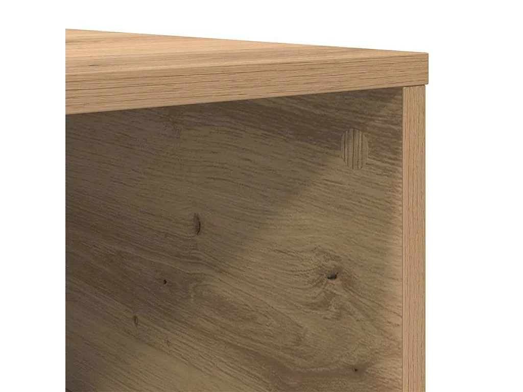 Table basse chêne artisanal 80 x 80 x 36,5 cm Bois d'ingénierie