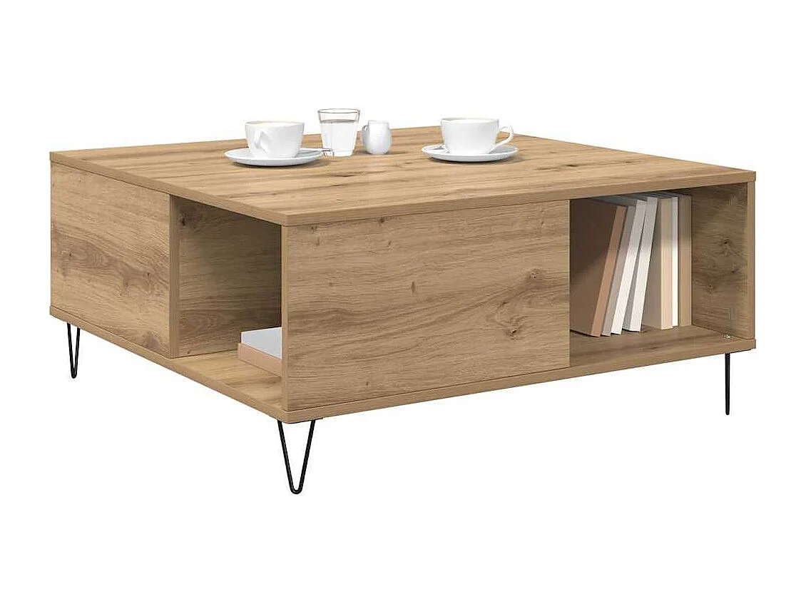 Mesa de Café Roble artisan 80 x 80 x 36.5 cm