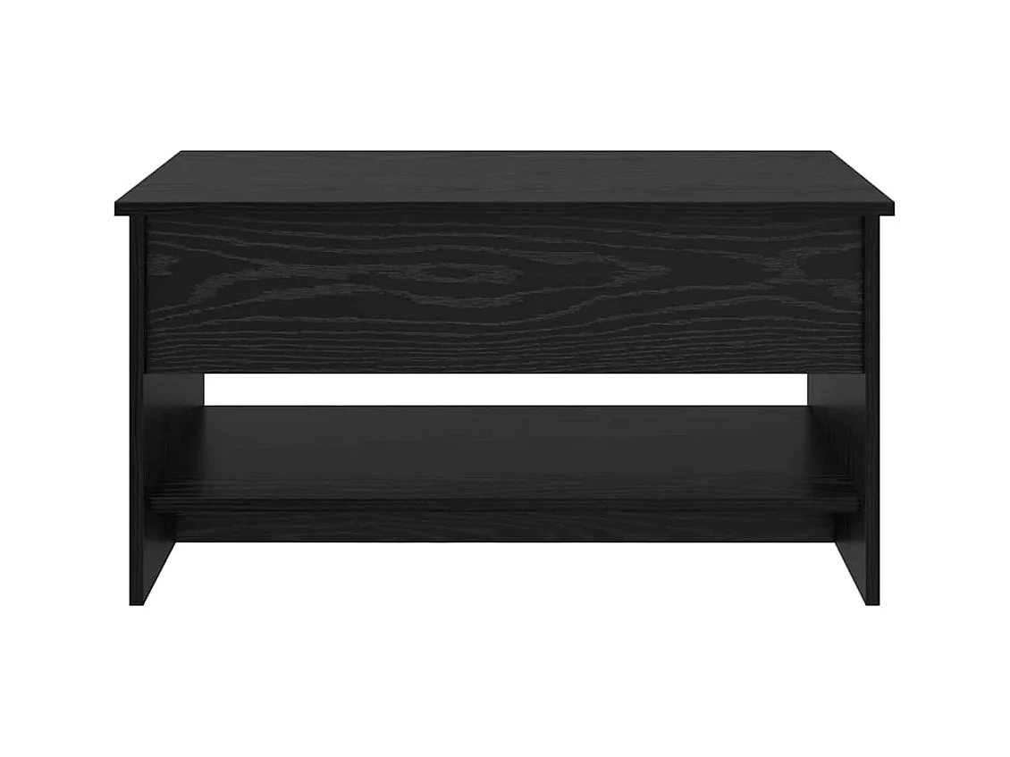 Salontafel Zwart eiken 80 x 50,5 x 41,5 cm Bewerkt hout