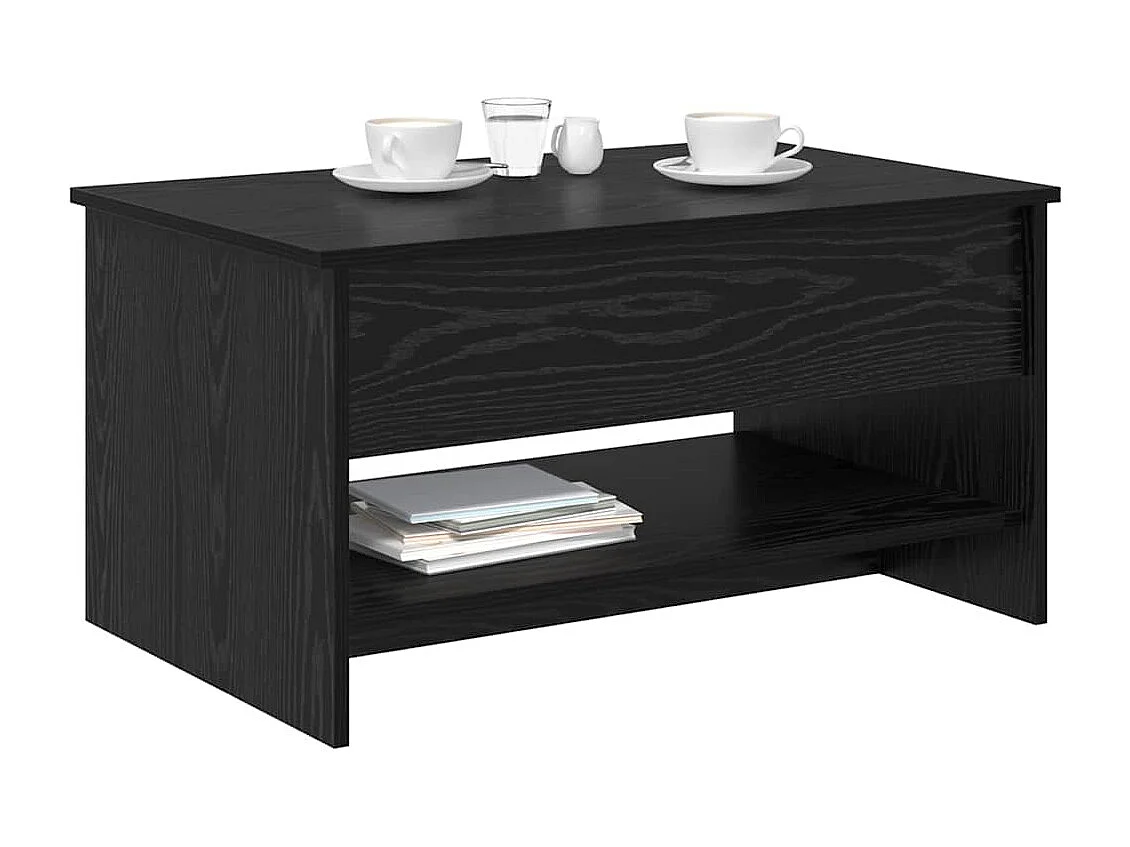 Table basse Chêne noir 80 x 50.5 x 41.5 cm Bois d'ingénierie