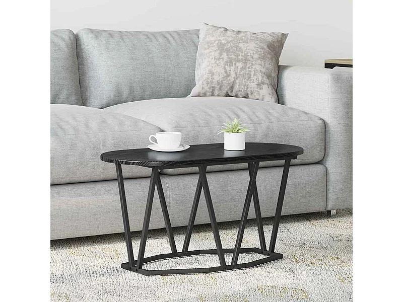 Mesa de Centro Carvalho Preto 80 x 40 x 40,5 cm