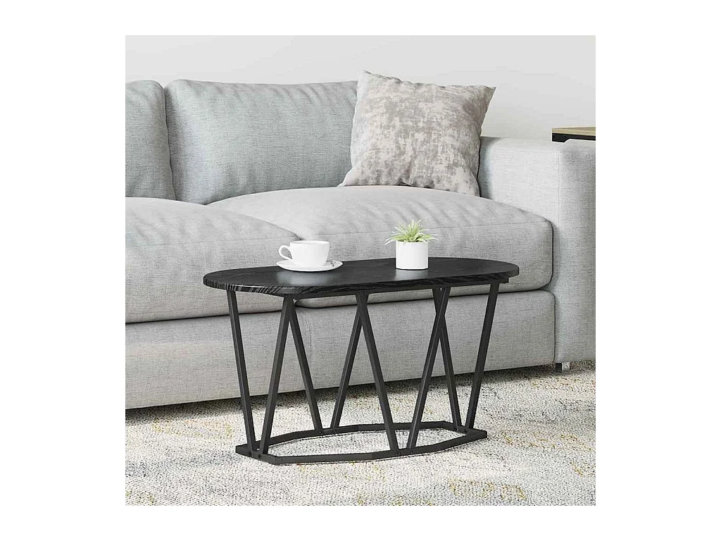 Salontafel Zwart Eiken 80 x 40 x 40.5 cm