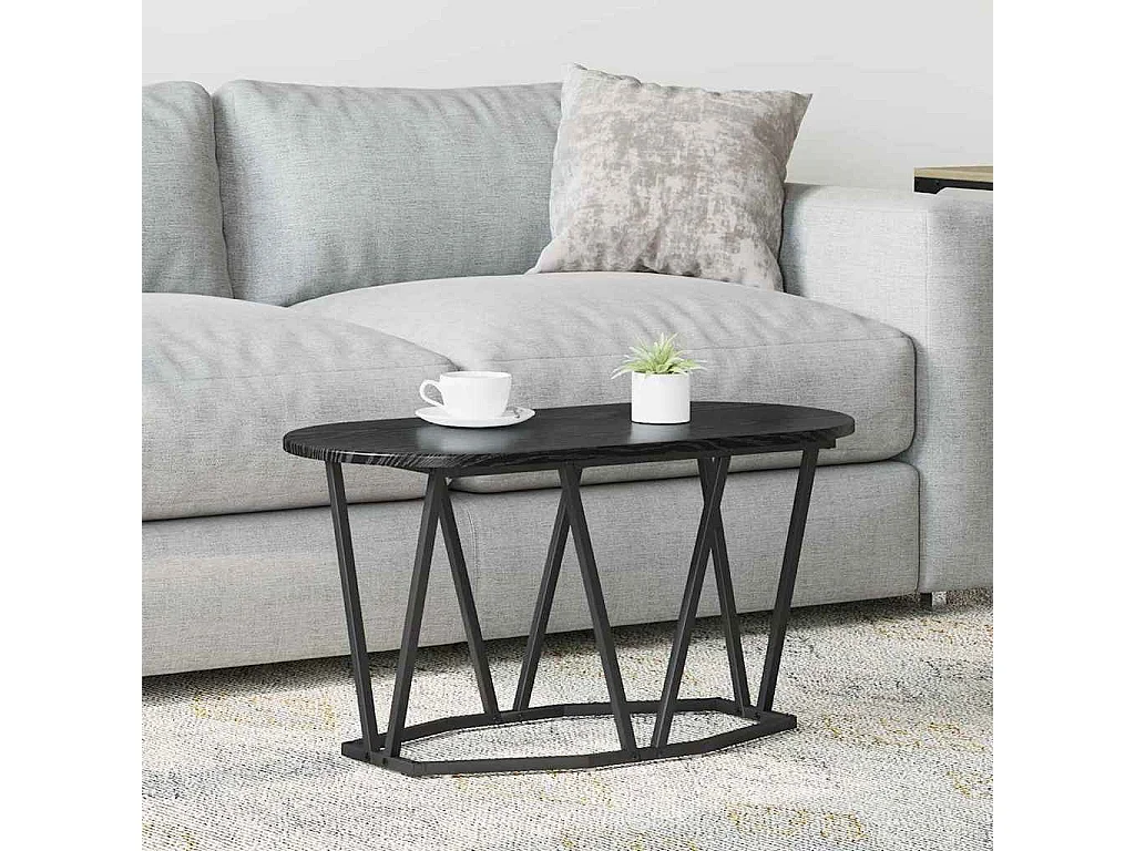 Mesa de Centro Carvalho Preto 80 x 40 x 40,5 cm