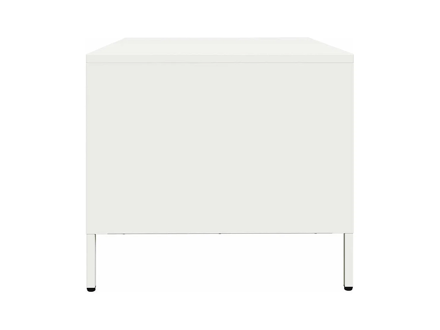 Table basse blanc 101,5x50x43,5 cm acier laminé à froid