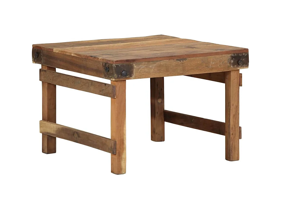 Table basse Marron 60 x 55 x 40 cm bois de récupération massif