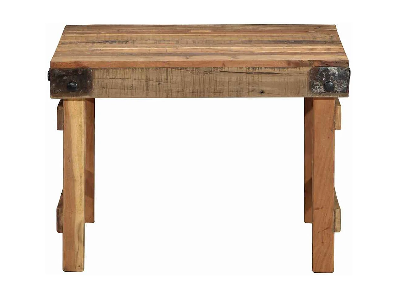 Table basse Marron 60 x 55 x 40 cm bois de récupération massif