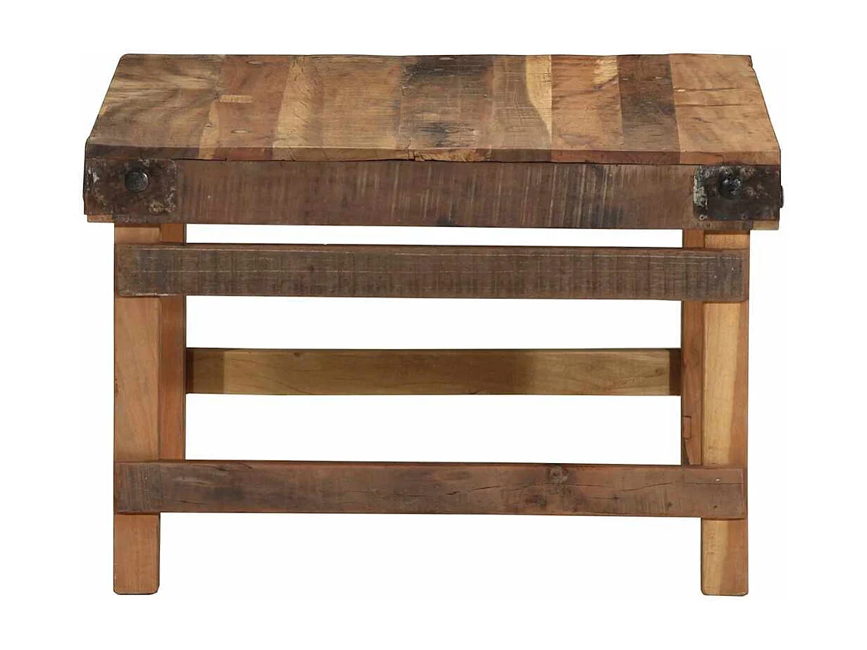 Table basse Marron 60 x 55 x 40 cm bois de récupération massif
