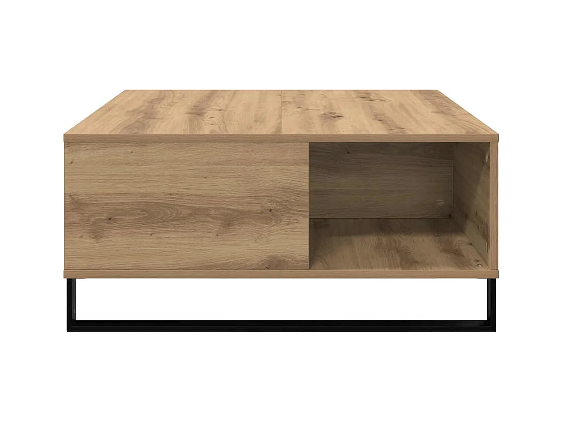 Table basse chêne artisanal 80 x 80 x 36,5 cm Bois d'ingénierie