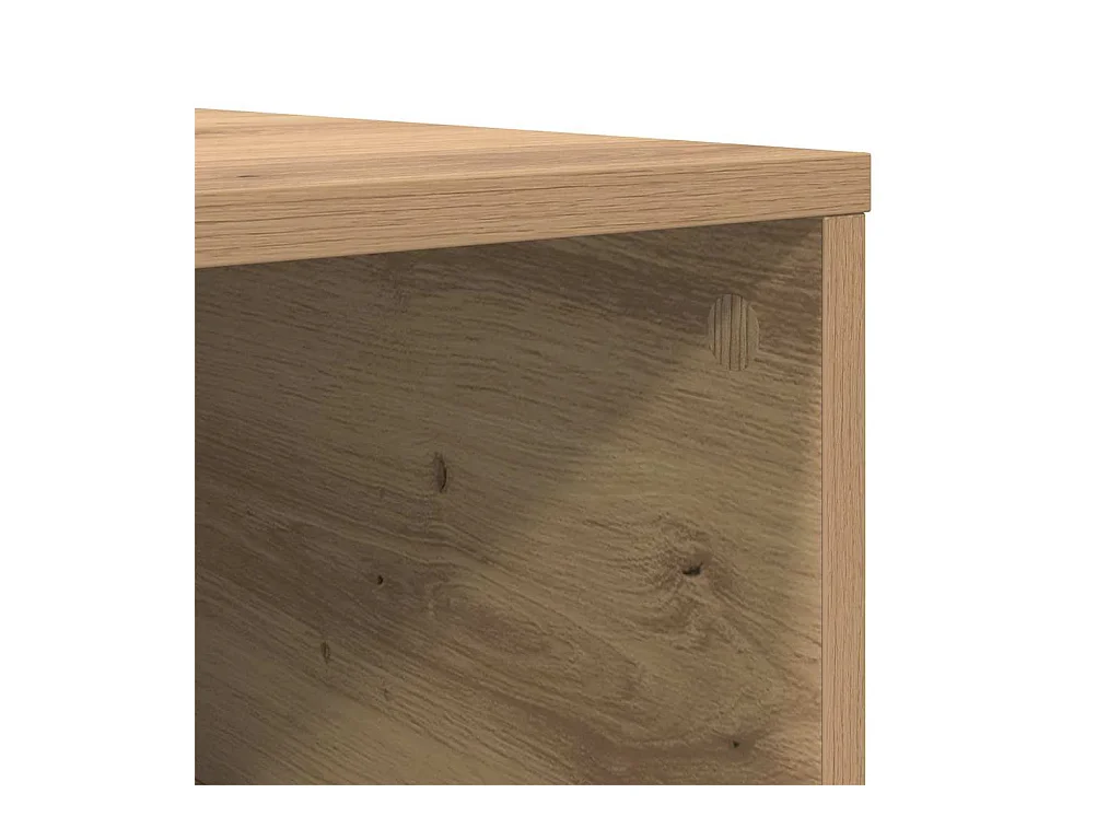 Table basse chêne artisanal 80 x 80 x 36,5 cm Bois d'ingénierie