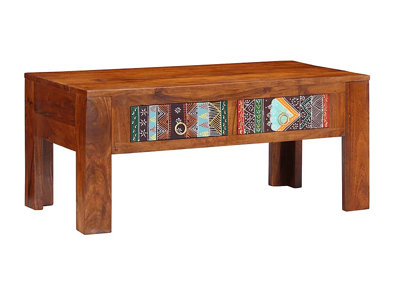 Mesa de centro 90x50x40 cm madeira de acácia maciça