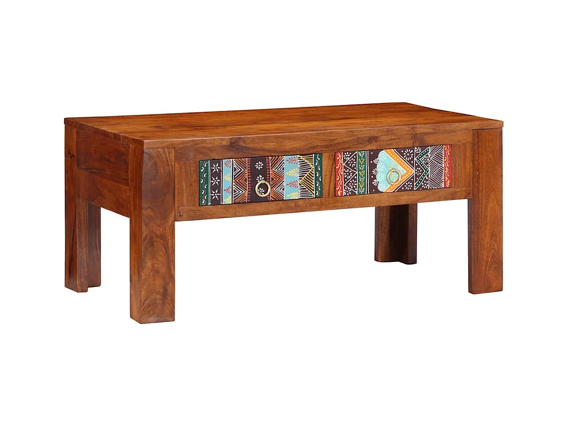 Mesa de centro 90x50x40 cm madeira de acácia maciça