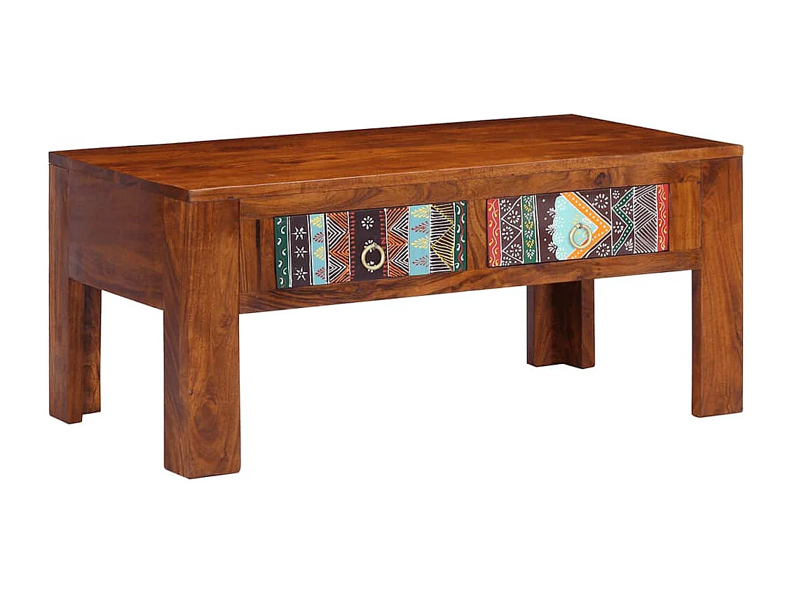 Mesa de centro 90x50x40 cm madeira de acácia maciça