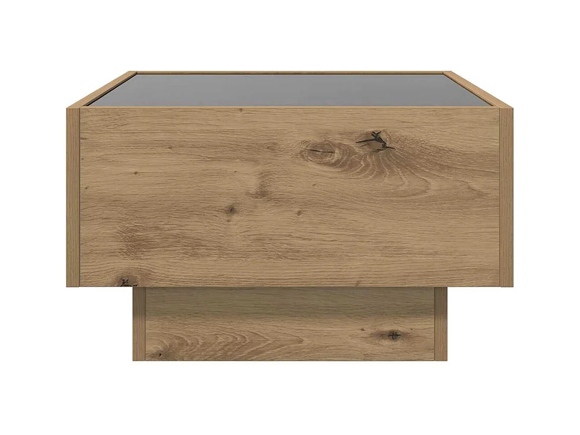 Table basse chêne artisanal 50 x 50 x 30 cm Bois d'ingénierie