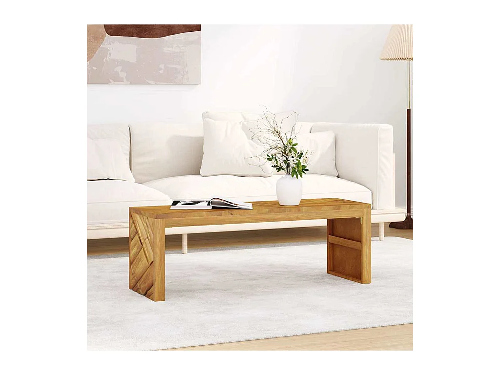 Table basse 110x35x38 cm bois massif de teck