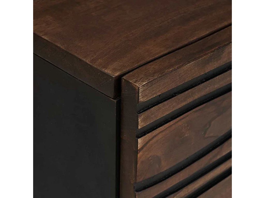 Table basse Marron et Noir 80 x 50 x 40 cm