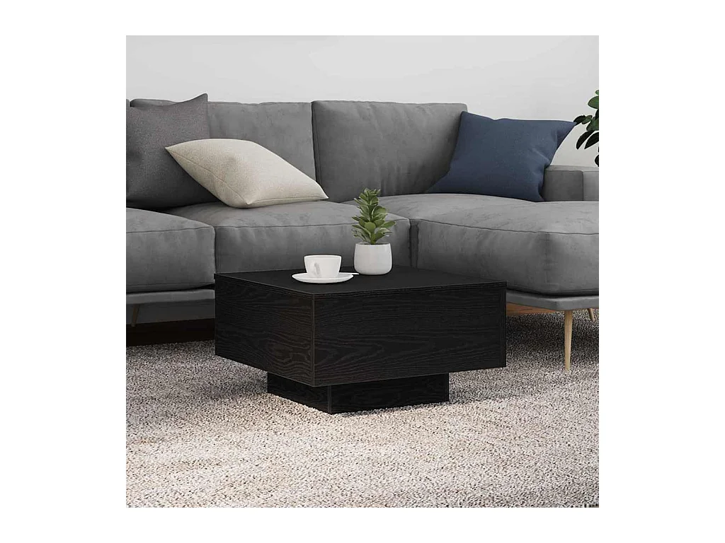 Table Basse Chêne noir 55 x 55 x 31 cm Bois d'ingénierie