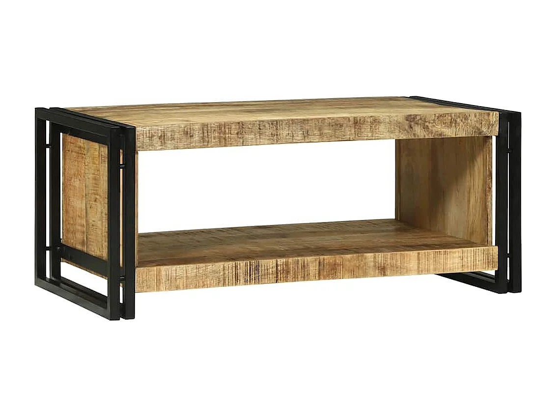 Table basse Marron 90 x 50 x 38 cm Bois de manguier brut massif