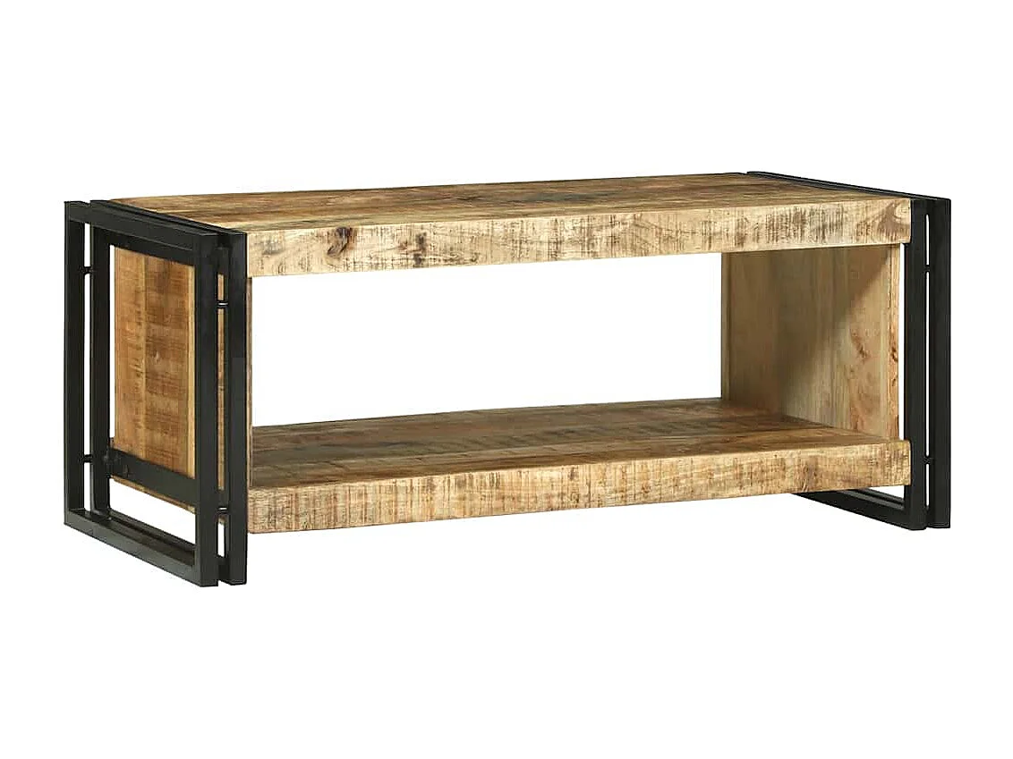 Table basse Marron 90 x 50 x 38 cm Bois de manguier brut massif