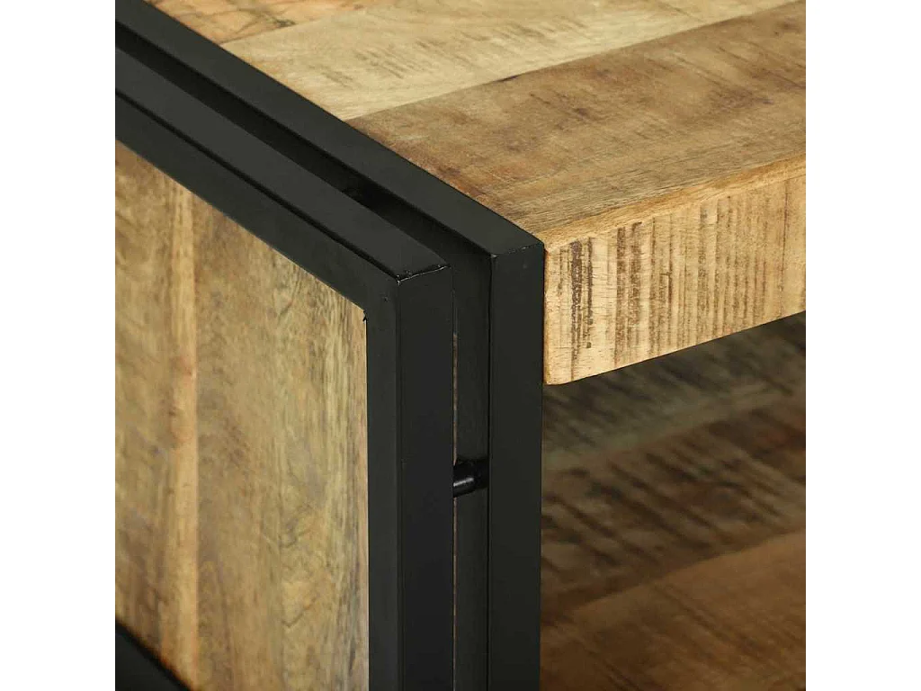 Table basse Marron 90 x 50 x 38 cm Bois de manguier brut massif