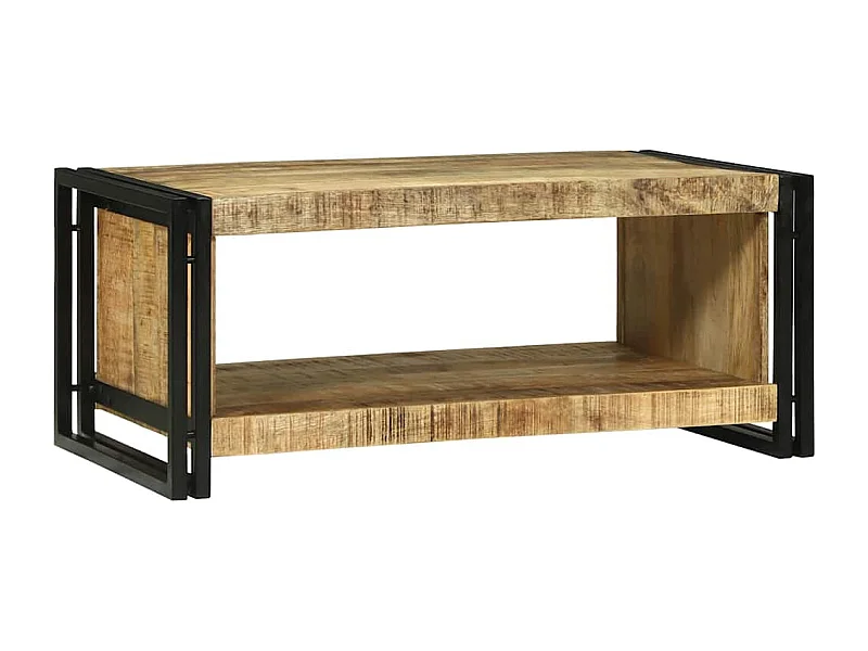 Table basse Marron 90 x 50 x 38 cm Bois de manguier brut massif